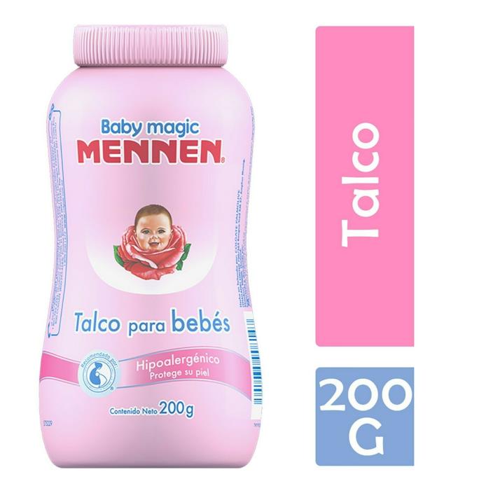 2X MENNEN BABY MAGIC POWDER TALC / TALCO MENNEN PARA BEBES ROSA 200G