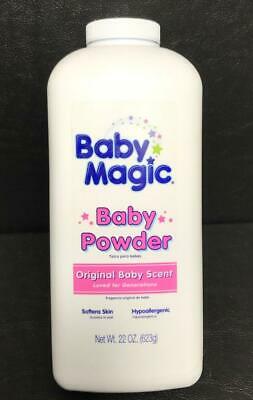 BABY MAGIC BABY POWDER FULL 22 OZ RARE SQUARE BOTTLE DISCONTINUED 90s CONTAINER