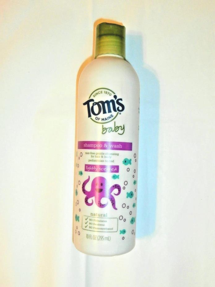 Tom's of Maine Baby Shampoo & Wash Lightly Scented  Natural 10oz Tear Fear