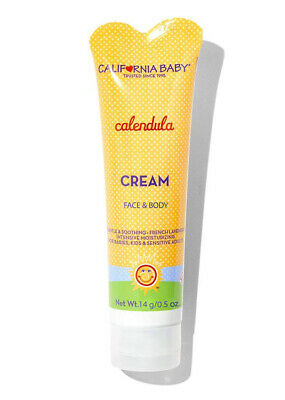 California Baby Calendula Face & Body Cream - 3 Pack 0.5oz Bottles (1.5oz Total)