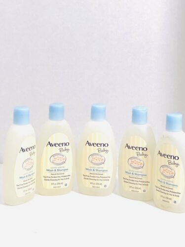 Aveeno Baby Lightly Scented Wash & Shampoo Tear Free - 12 Fl oz ( 5 pack )