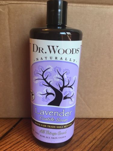 Dr. Woods Lavender Castile Soap w/Shea Butter- 32 oz (946 ml) For All Skin Types