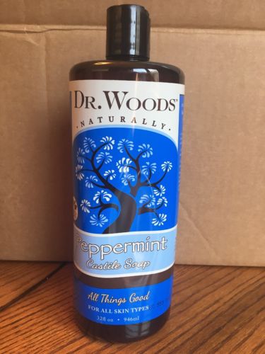 Dr. Woods Peppermint Castile Soap For All Skin Types 32 oz (946 ml) Gluten Free