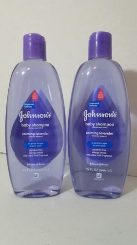 JOHNSON'S Baby Shampoo Calming Lavender 15 oz/each Lot of 2 NEW Paraben-Free