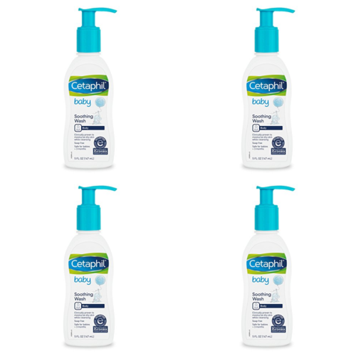 Cetaphil Baby Soothing Wash, Paraben Free, Hypoallergenic, Colloidal (Pack of 4)