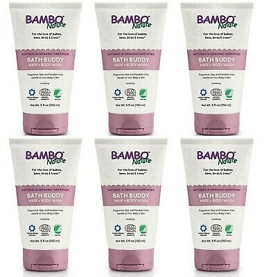 Bambo Nature Bath Buddy Hair & Body Wash, 5 fl oz, 6 Tubes/Case
