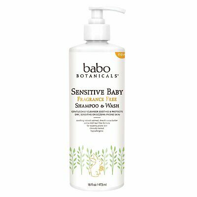 BABO - Sensitive Baby Shampoo and Wash, Fragrance Free - 16 fl. oz. (473 ml)