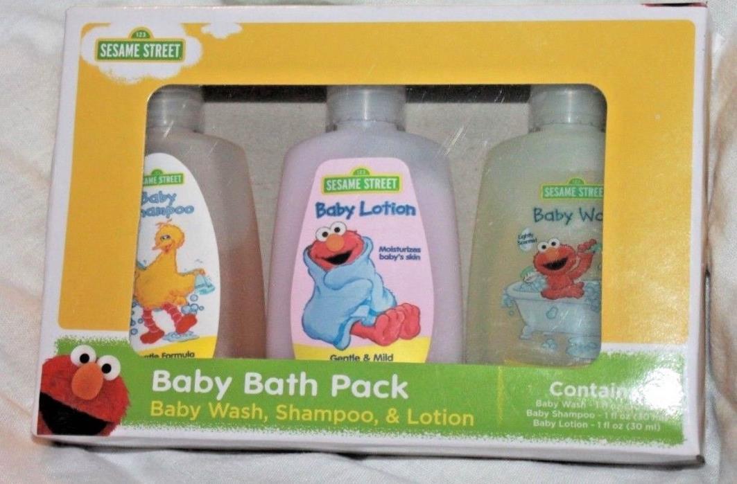 Sesame Street Baby Bath Pack Set Shampoo Lotion Body Wash Travel Bottles Infants