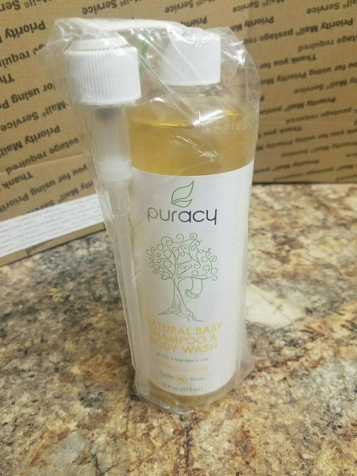 Puracy Natural Baby Shampoo & Body Wash - Citrus Grove - 16 oz New