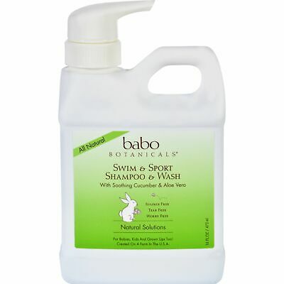 Babo Botanicals Shampoo and Wash - Swim and Sport - 16 oz