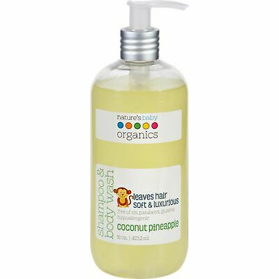 Nature's Baby Organics Shampoo and Body Wash - Coconut Pienapple - 16 oz