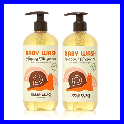 Little Twig Happy Tangerine Baby Wash Pack Of 2 W Aloe Vera Leaf Juice Chamomile