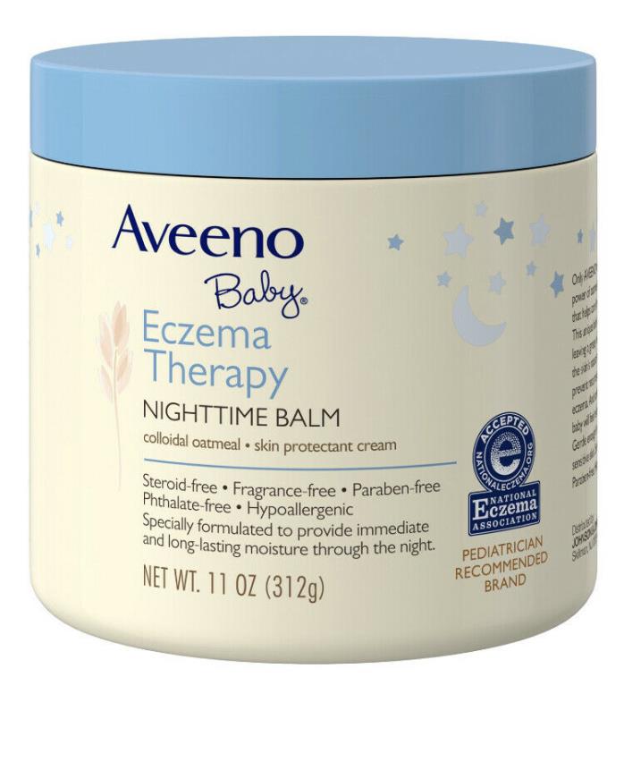 AVEENO Baby Eczema Nighttime Balm 11 oz 312 gram Protectant Cream Exp.10/20