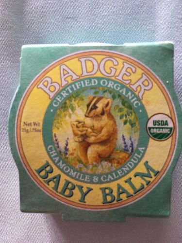 Badger Certified Organic Natural Soothing Baby Balm Ointment Small .75oz tin 21g