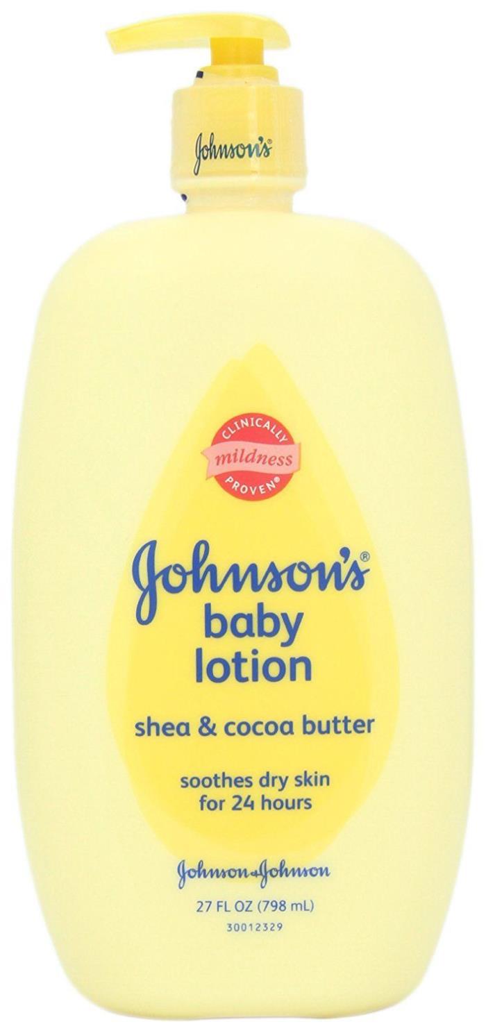 Johnson's Baby Lotion Shea & Cocoa Butter 24Hr Moisture 27 oz. Pump Bottle