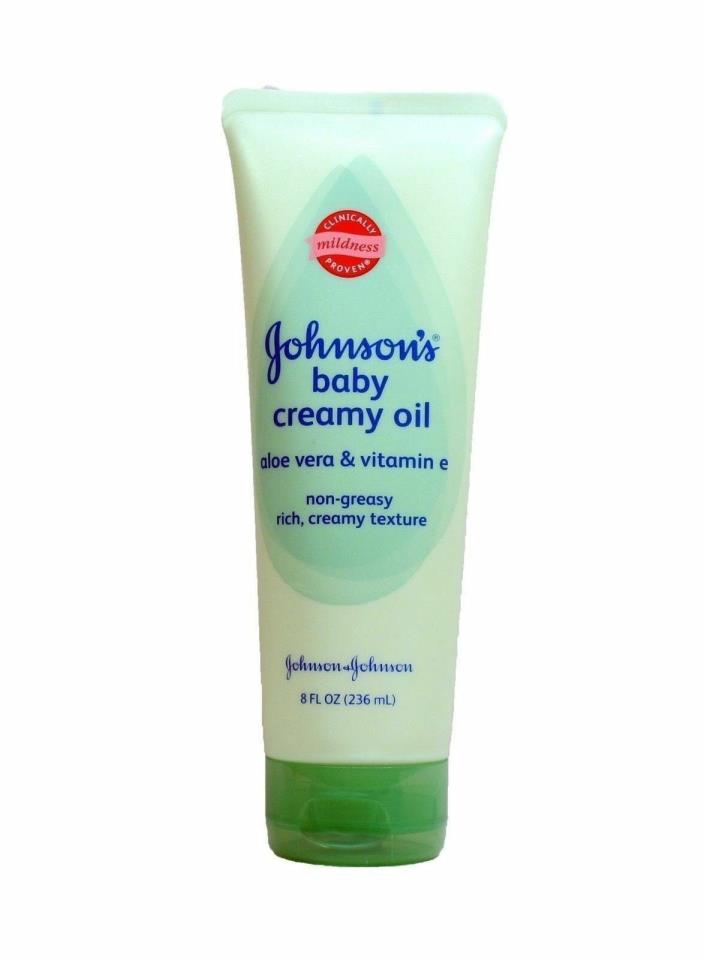 Johnson's Creamy Baby Oil Aloe Vitamin E Mosquito Repellent 8 fl oz