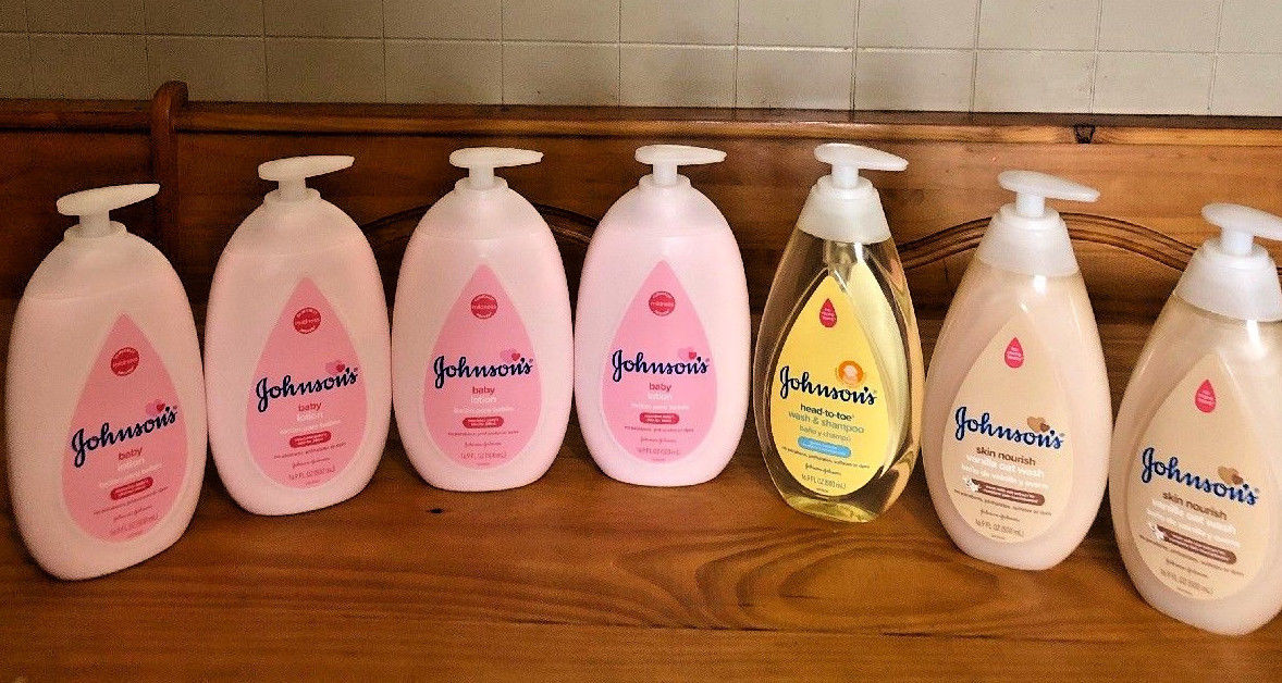 SET OF 7- Johnson's Baby Lotion,WASH 16.9oz/bottle