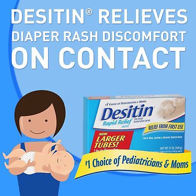 DESITIN Rapid Relief Diaper Rash Cream, 12 Ounces
