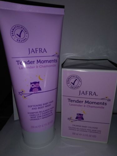 Jafra  tender Moments Lavender & Chamomile Calming Baby Cologne and shampoo