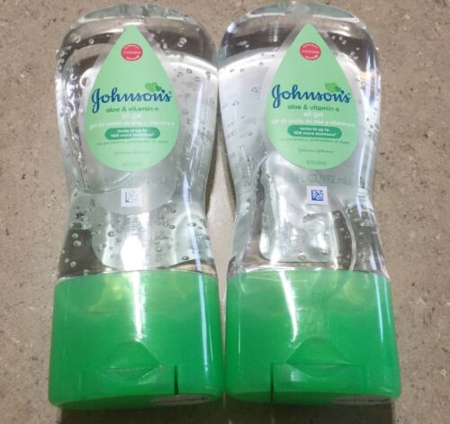 2 JOHNSON'S Aloe Vera - Vitamin E Baby Oil Gel 6.50oz Each