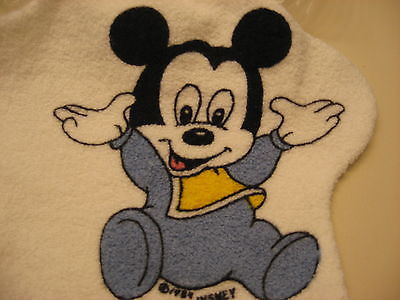 New Vintage 1984 Baby Mickey Terry Wash Mitt Disney Babies Dundee