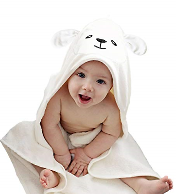 Baby Hooded Towels and Washcloths for Girls or Boys,100% Organic Bamboo Baby &