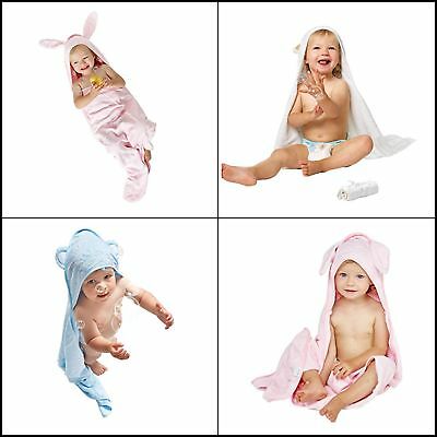 Hooded Baby Bath Towel Cute Soft Super Absorbent Washcloth Multicolor for Kids