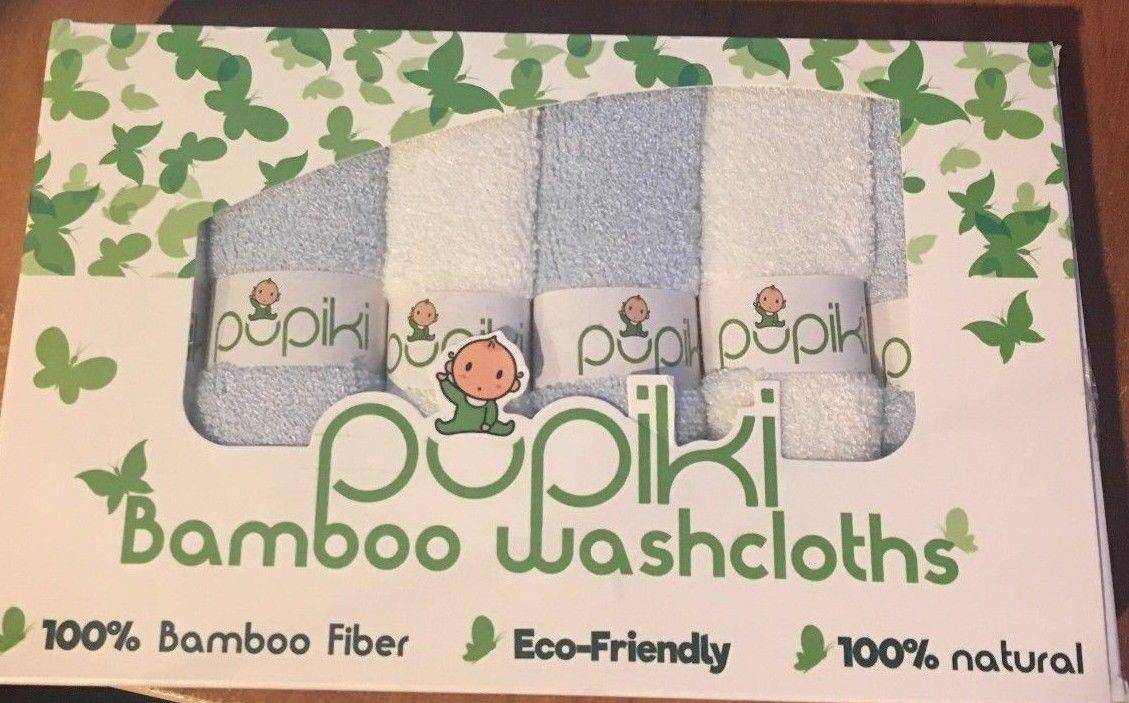 Pupiki Baby Washcloth Set: Ultra-Soft 6-Pack 100% Organic Bamboo Washcloths/...