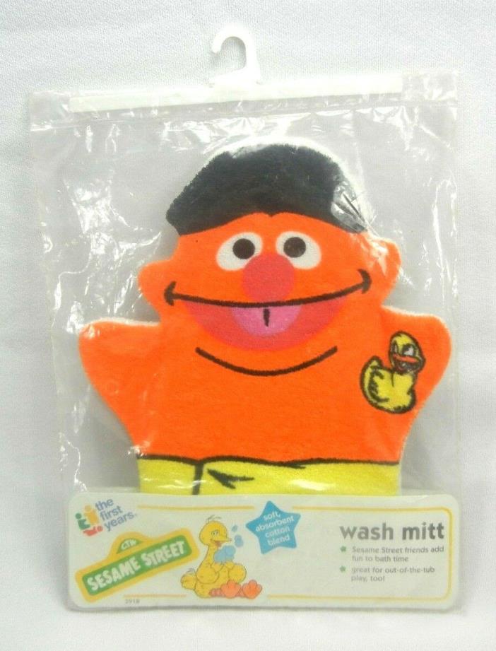 Vintage Bath Baby Washing Mitt/Glove The First Years Sesame Street Ernie