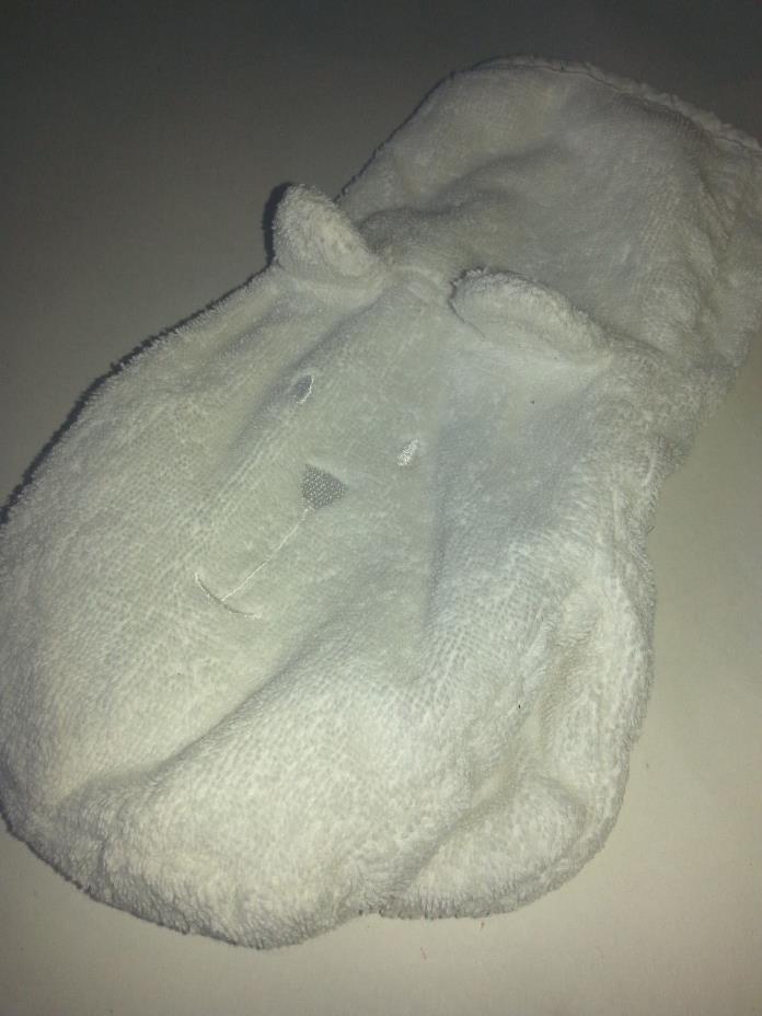 White Bear Wash Cloth Glove Mitten Baby towel teddy bear bath toy baby GAP