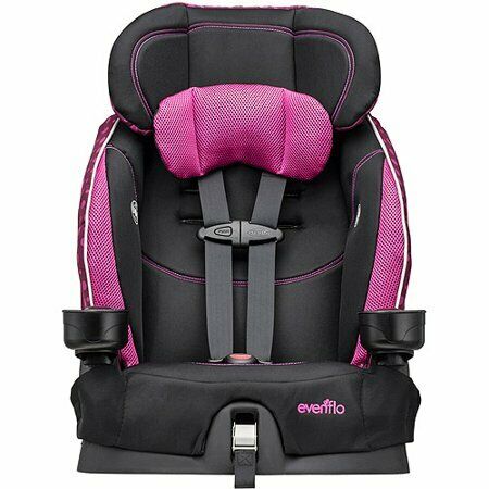 Evenflo Advanced Chase LX Harness Booster Car Seat, Berry Dot - Black