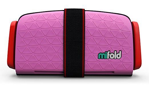 mifold Grab-and-Go Car Folding Booster Seat 10x Smaller Age 4 & Up Perfect Pink