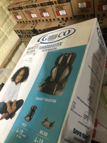 Graco Highback Turbo Booster Car Seat Plastic Adjustable Head Support Glacier