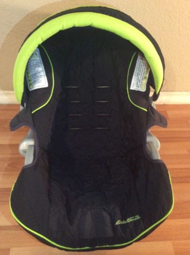 Eddie Bauer Baby Car Seat Cover Cushion Canopy Set Replacement Black Green