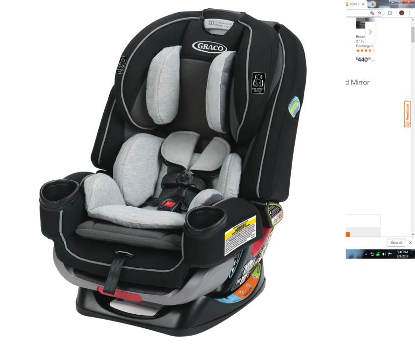 NEW Graco 4Ever™ Extend2fit™ All-in-One Convertible Car Seat - Lexington