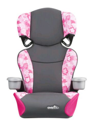 Evenflo Pink Foral Car Saftey Seat Baby Todder Vehicle Chair Booster High Back