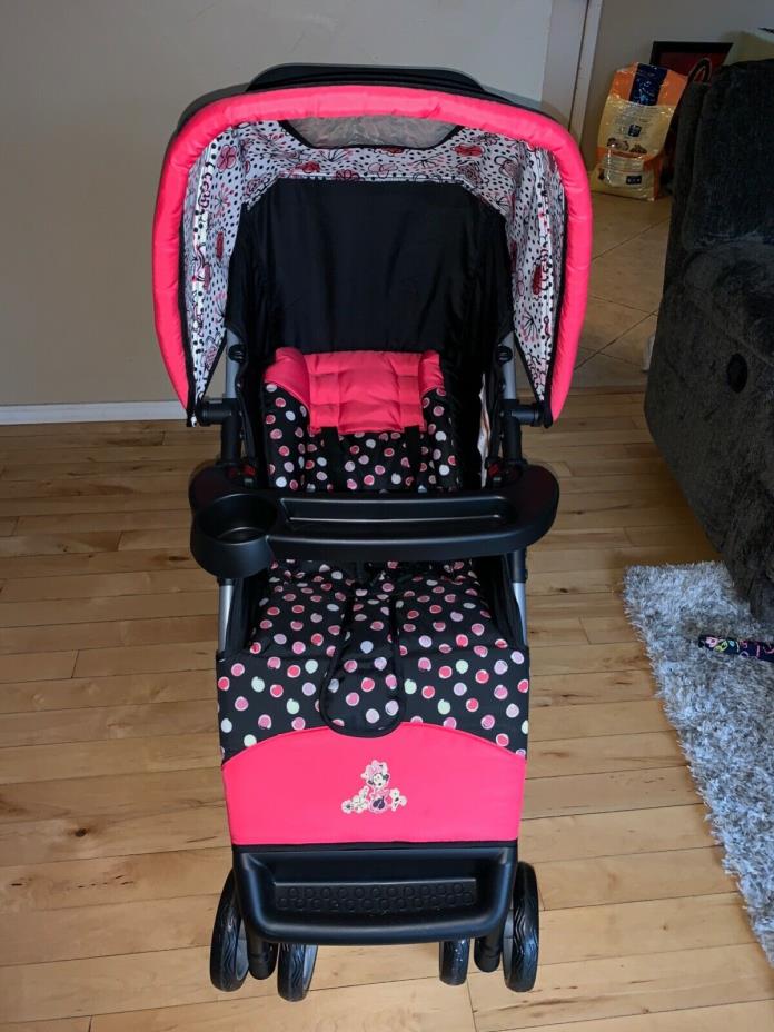 Stroller Car Seat Travel System Disney Baby Minnie Mouse Pink Flower Polka Dots