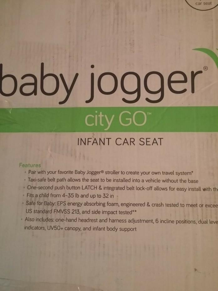 Baby Jogger City Go Car Seat, Steel Gray opened box