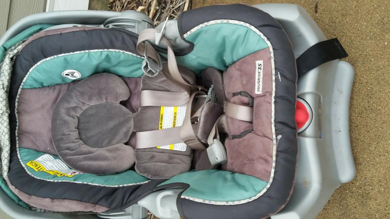 Graco SnugRide Click Connect 35 Infant Car Seat W/ Base Green/ Grey Local Pickup