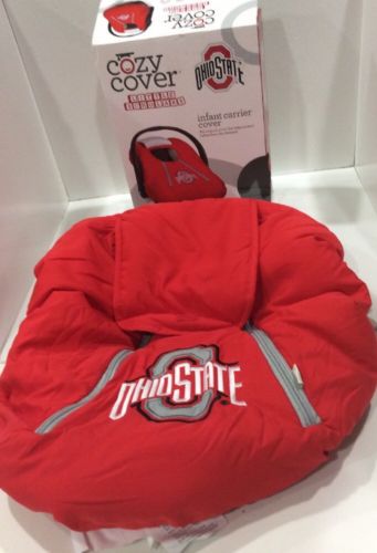 Infant baby Car Seat Carrier Cover Cozy Cover  w/Ohio State LOGO  NEW