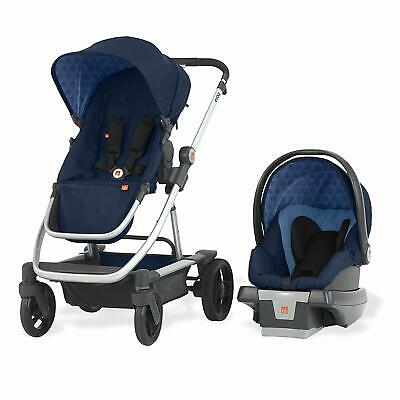 GB Evoq 4 in 1 Infant Safe Car Seat Stroller Compact Travel System, Midnight