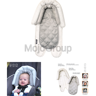 Eddie Bauer Baby 2-in-1 Head Support for Car Seats, Strollers, Swings, Grey a...