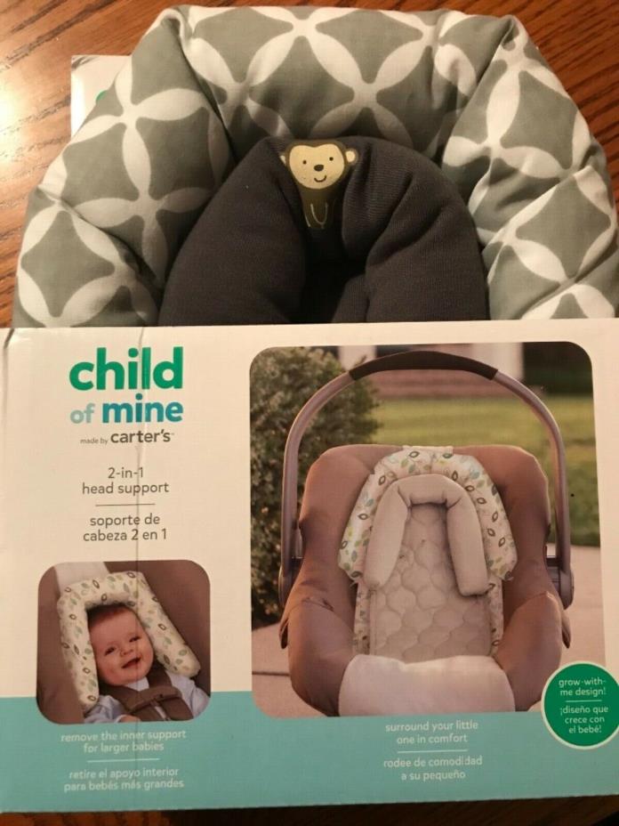 Carters Child Of Mine 2 In 1 Head Support Monkey Car Seat Stroller Bouncer