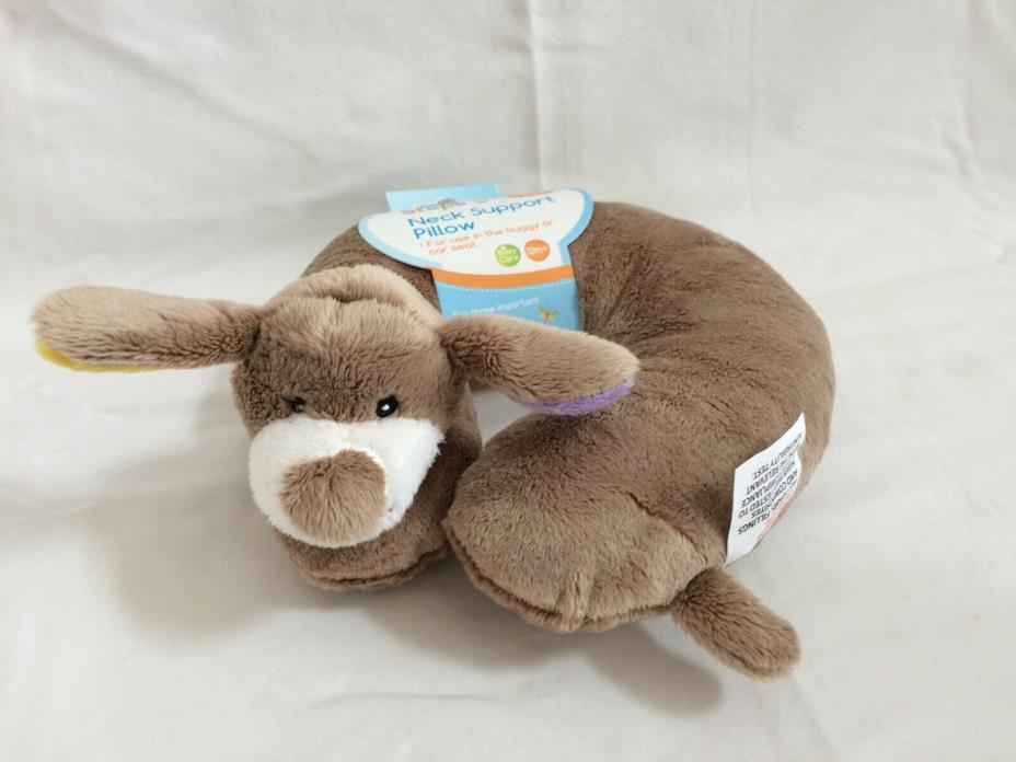 FIRST STEPS BABY/INFANT PLUSH NECK SUPPORT PILLOW ANIMAL DESIGN 12m+
