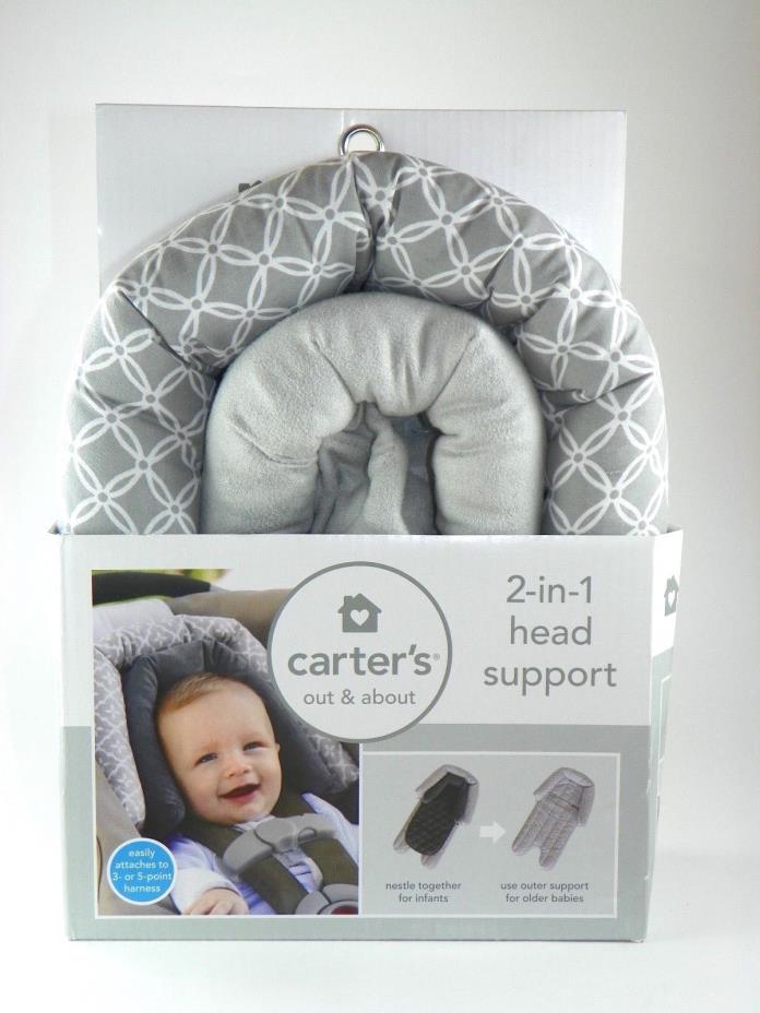 Carter's Out & About 2-in-1 Head Support Unisex Gray