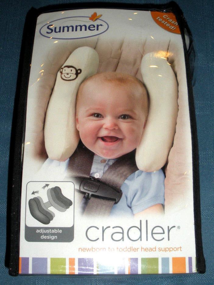 NEW!! Summer Infant Toddler Head Support Cradler w/ Monkey - Ivory