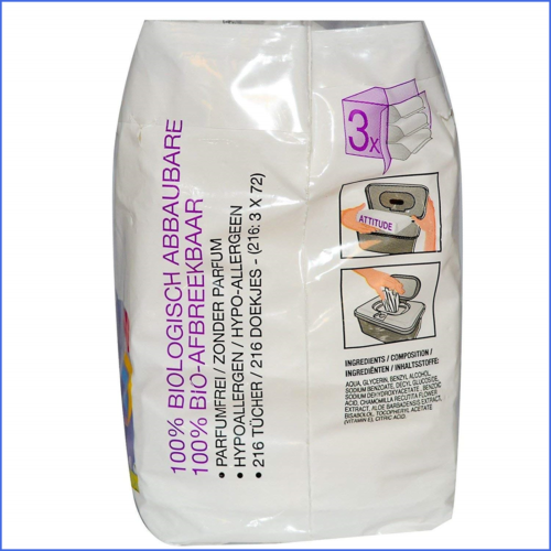 Eco Wipes Fragrance Free 216 FREE SHIPPING