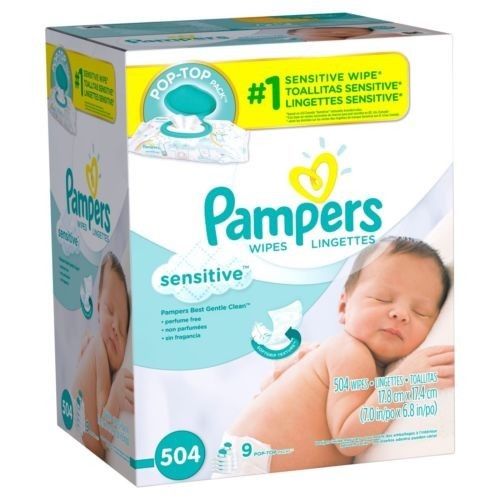 Pampers Sensitive Baby Diaper Wipes, 9 Refill Packs 576 count 2-4 day ship