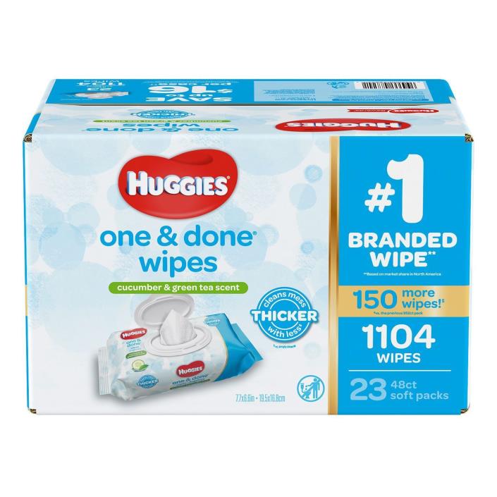 Huggies One & Done Baby Wipes, Scented (1,104 ct.)