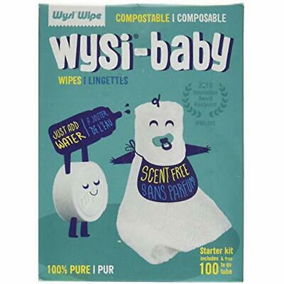 Wysi Baby Starter Kit 100 Biodegradable Wipes And Travel Tube - On The Go Just 